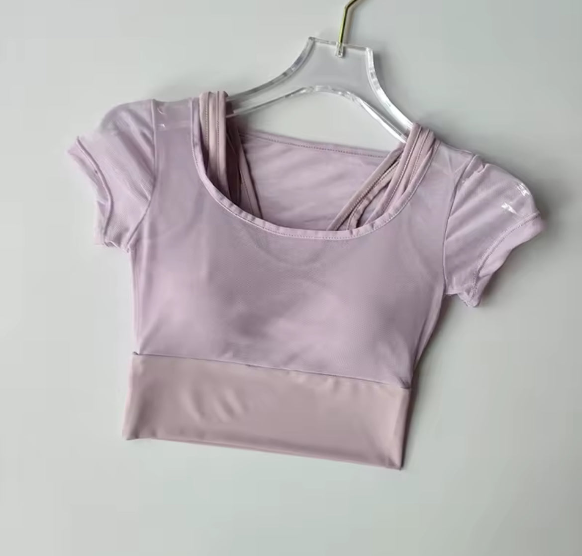 Yoga| Pilates Training Fitness Crop Top, Lightweight Chest Cushion Quick Drying