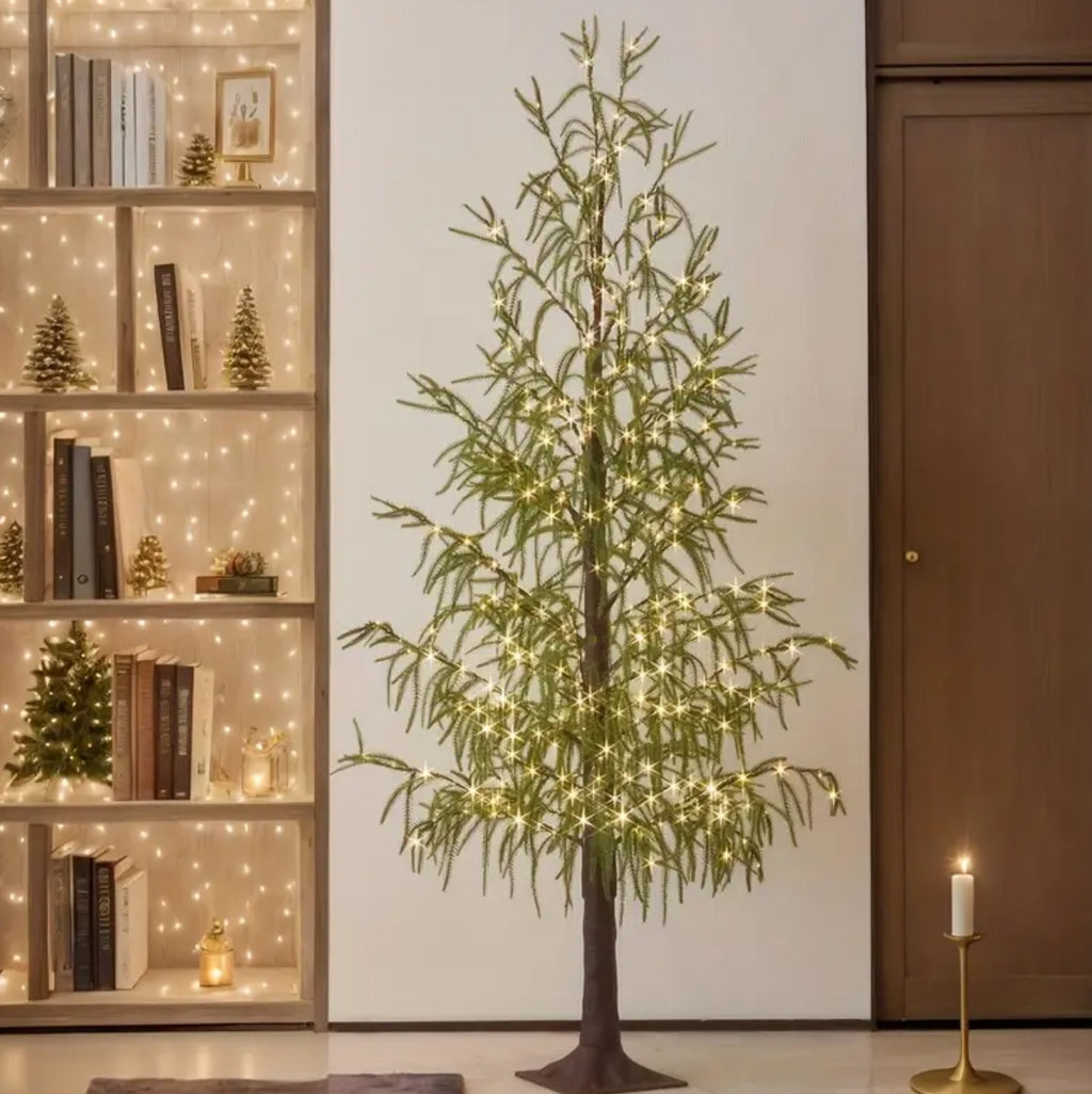 “Oh Christmas Tree” LED Norfolk Artificial Pine Tree with Fairy Lights
