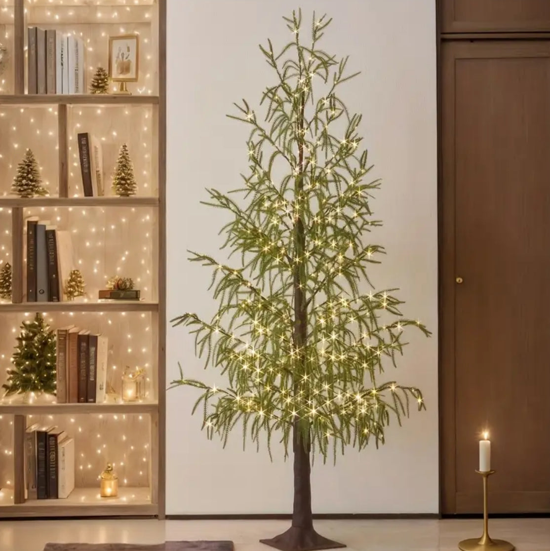 “Oh Christmas Tree” LED Norfolk Artificial Pine Tree with Fairy Lights