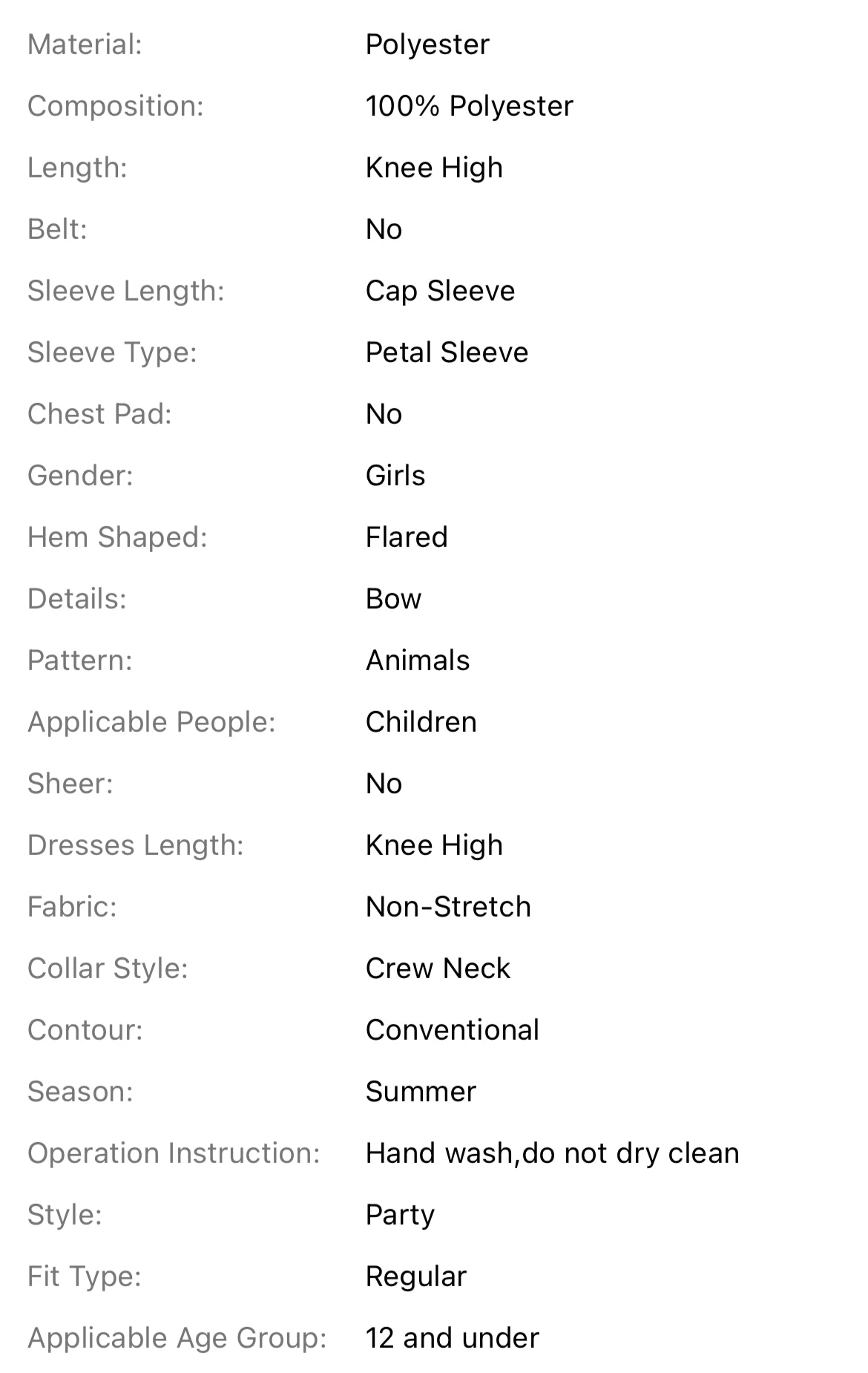 Girls Unicorm Dress Petal Sleeves, Mesh Detail, Knee-Length with Bow Accent 🦄