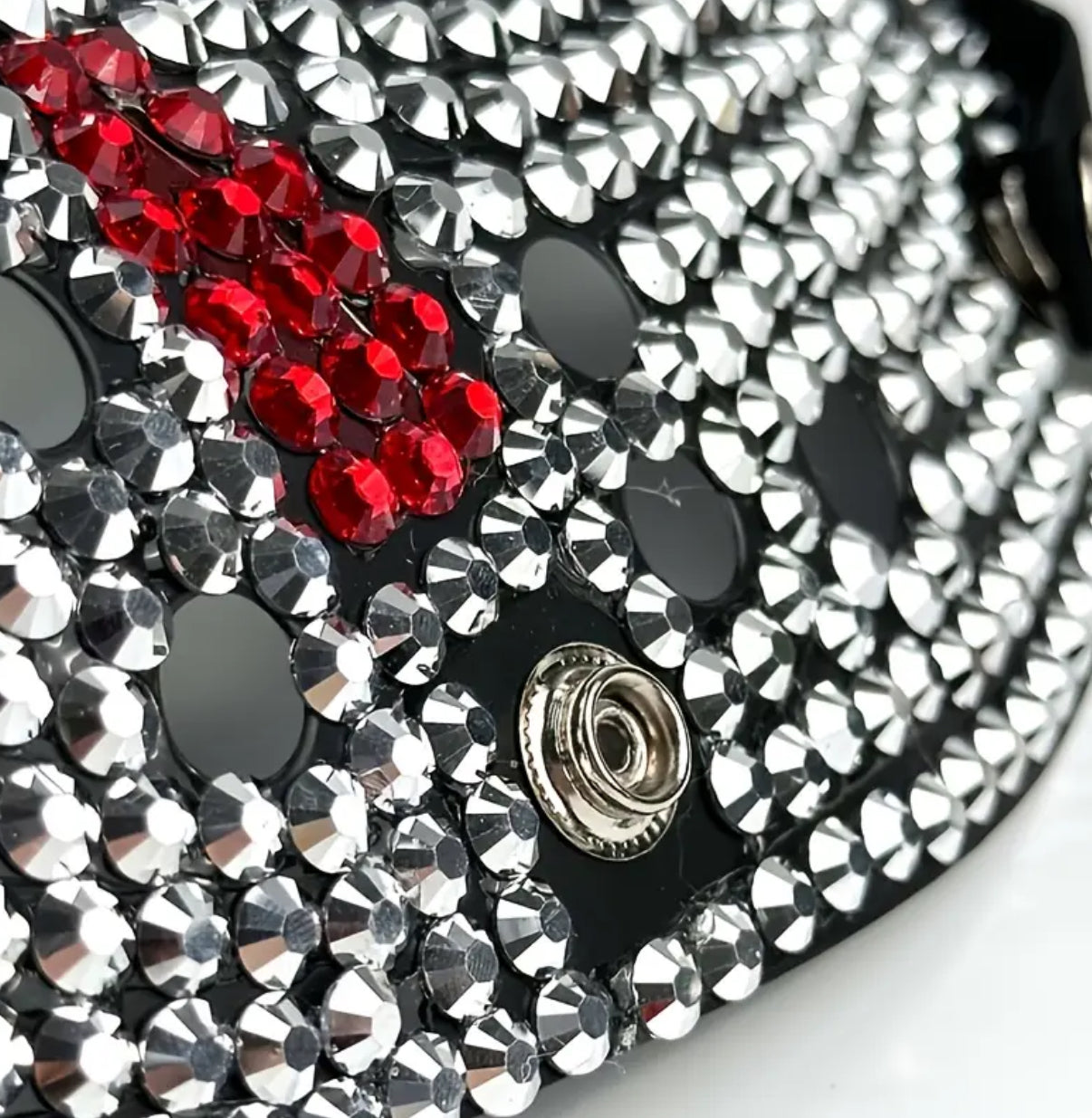 Jason Voorhees- Friday the 13th Mask Handcrafted with Sparkling Rhinestone & Metallic Accents 