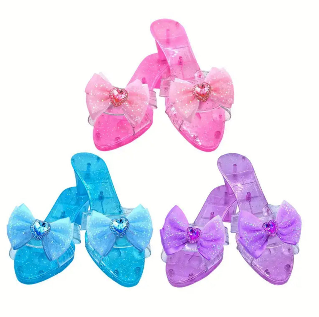 Girls Playful Glitter Heel Slippers |  Indoor and Outdoor 