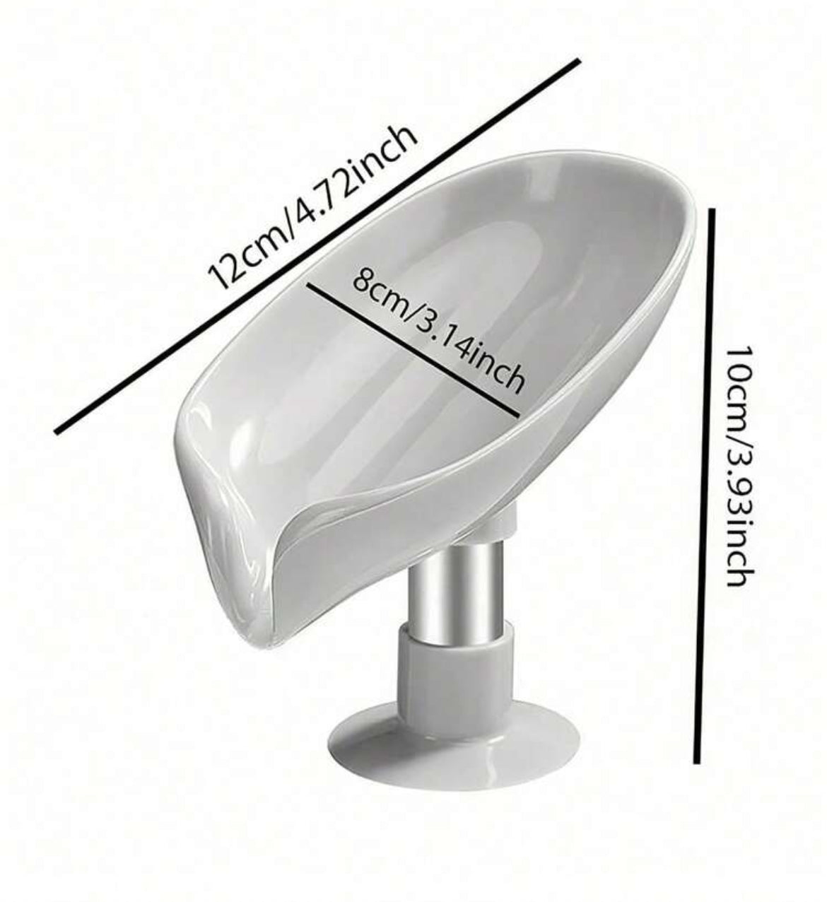 Soap Saver | Draining Bathroom Soap Dish Holder with Suction Cup Stand