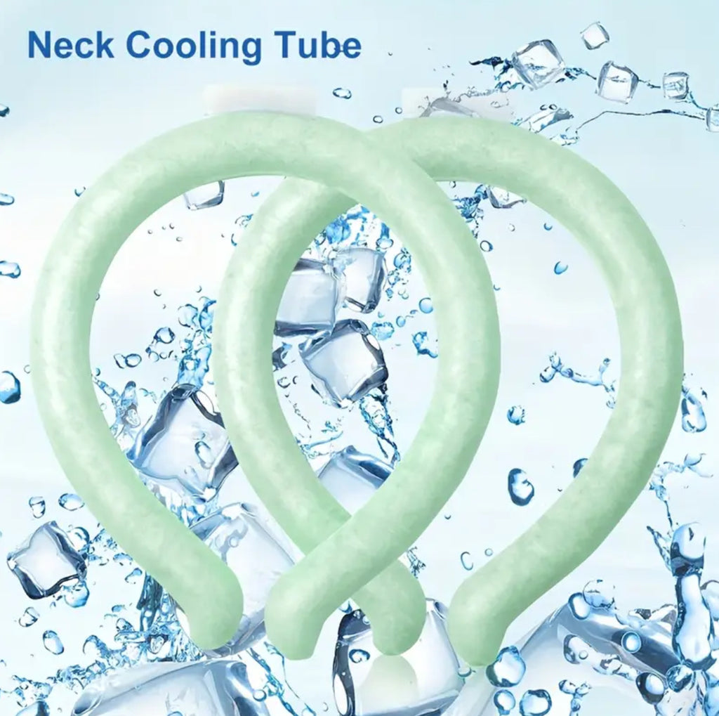 2pcs Neck Ice Pack Wrap - Instant Cooling Neck Wrap Ice Packs, Portable Neck Cooler for Hot Flashes, Travel, Hiking, Camping, Office