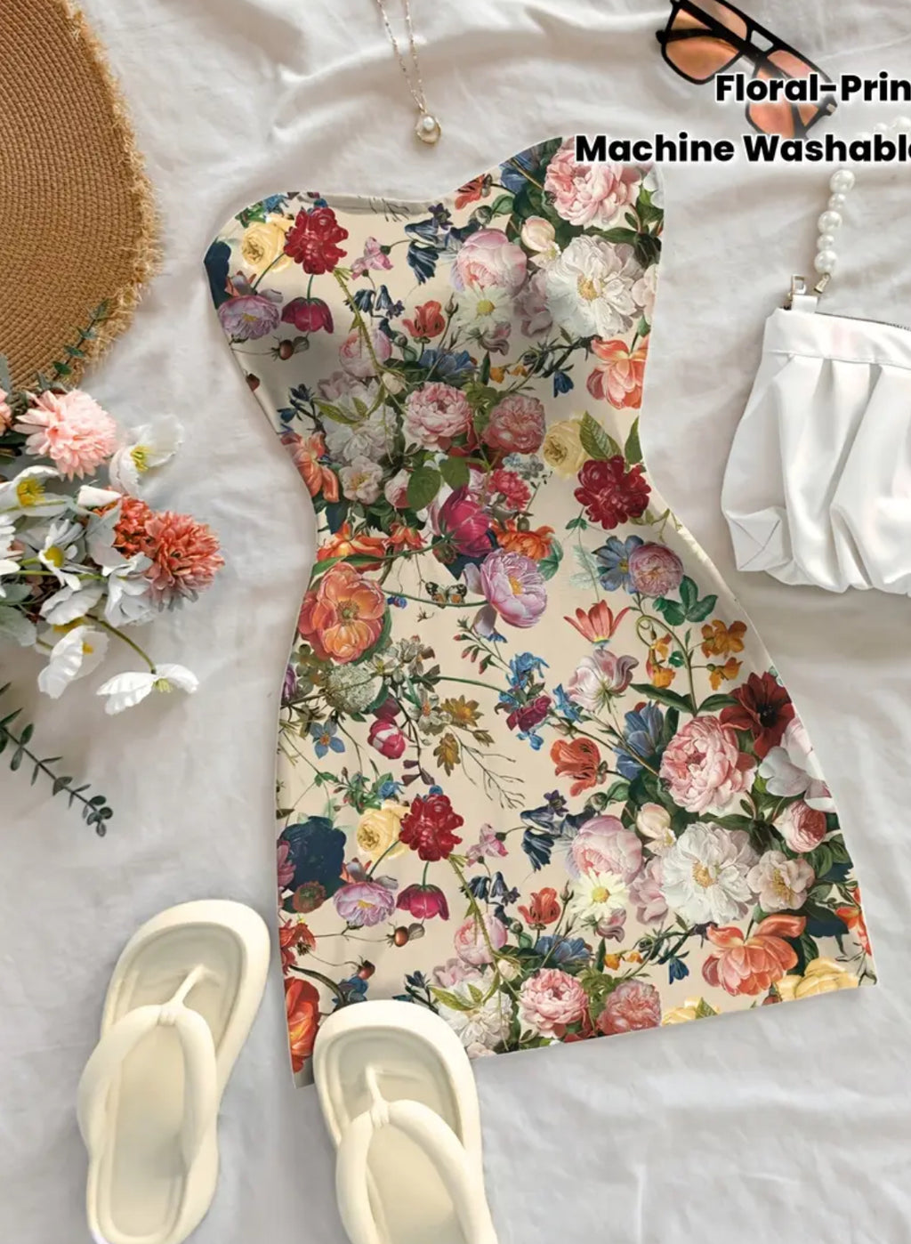 ‘Flores’ Floral Mini Dress