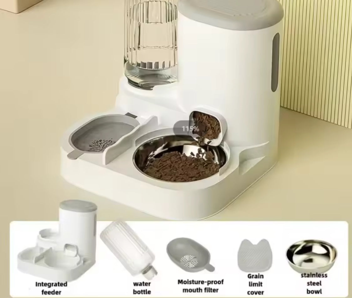 Automatic Food Feeder for Cats, Dogs, Pets + Automatic Water Dispensers