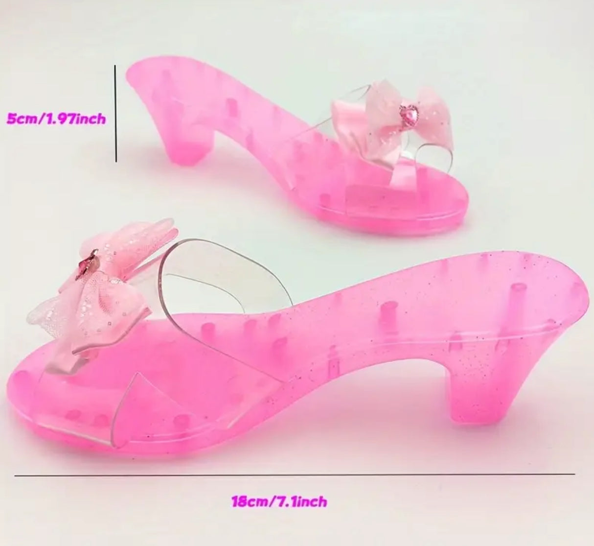 Girls Playful Glitter Heel Slippers |  Indoor and Outdoor 