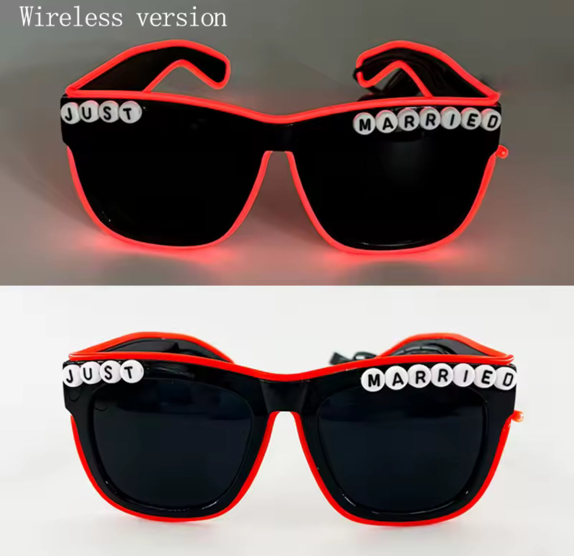 “Just Married” Glow Up LED Sunglasses