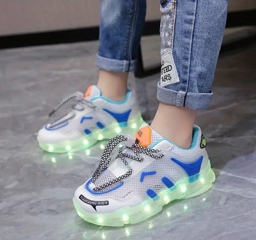 Glow Shoes Rechargeable Colorful LED Shoes for Boys and Girls