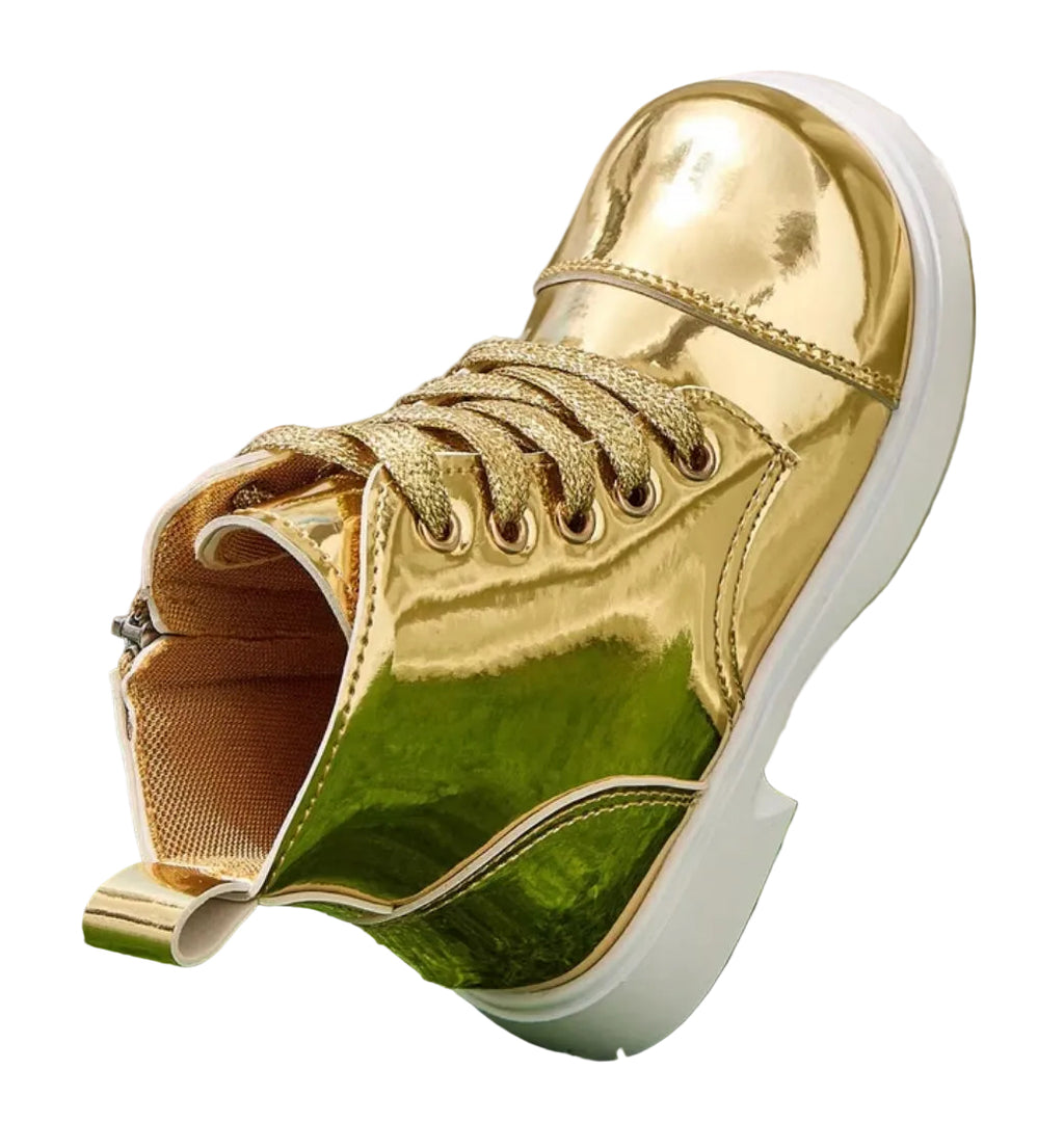 “Gold Kids” Retro High Top-Shock-Absorbing Boots + Zipper Closure & Fabric Lined Interior