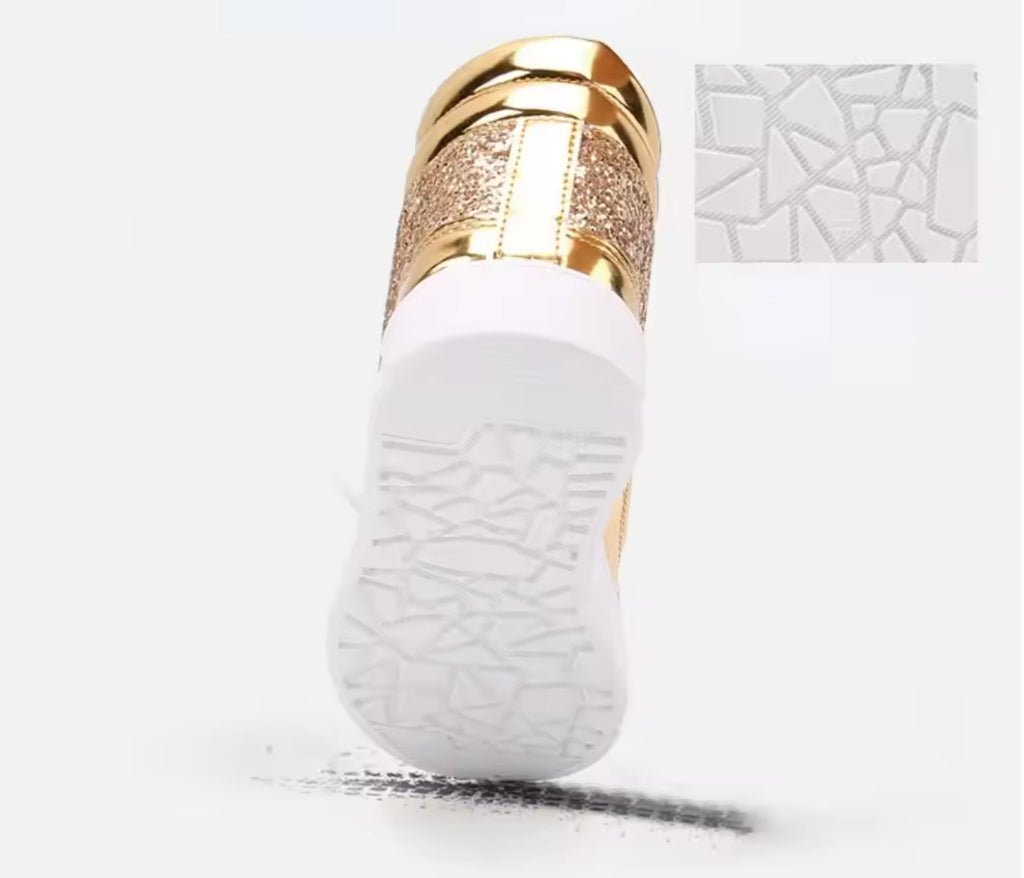 Men’s High Top Fashion Luxury Glitter Sneakers 