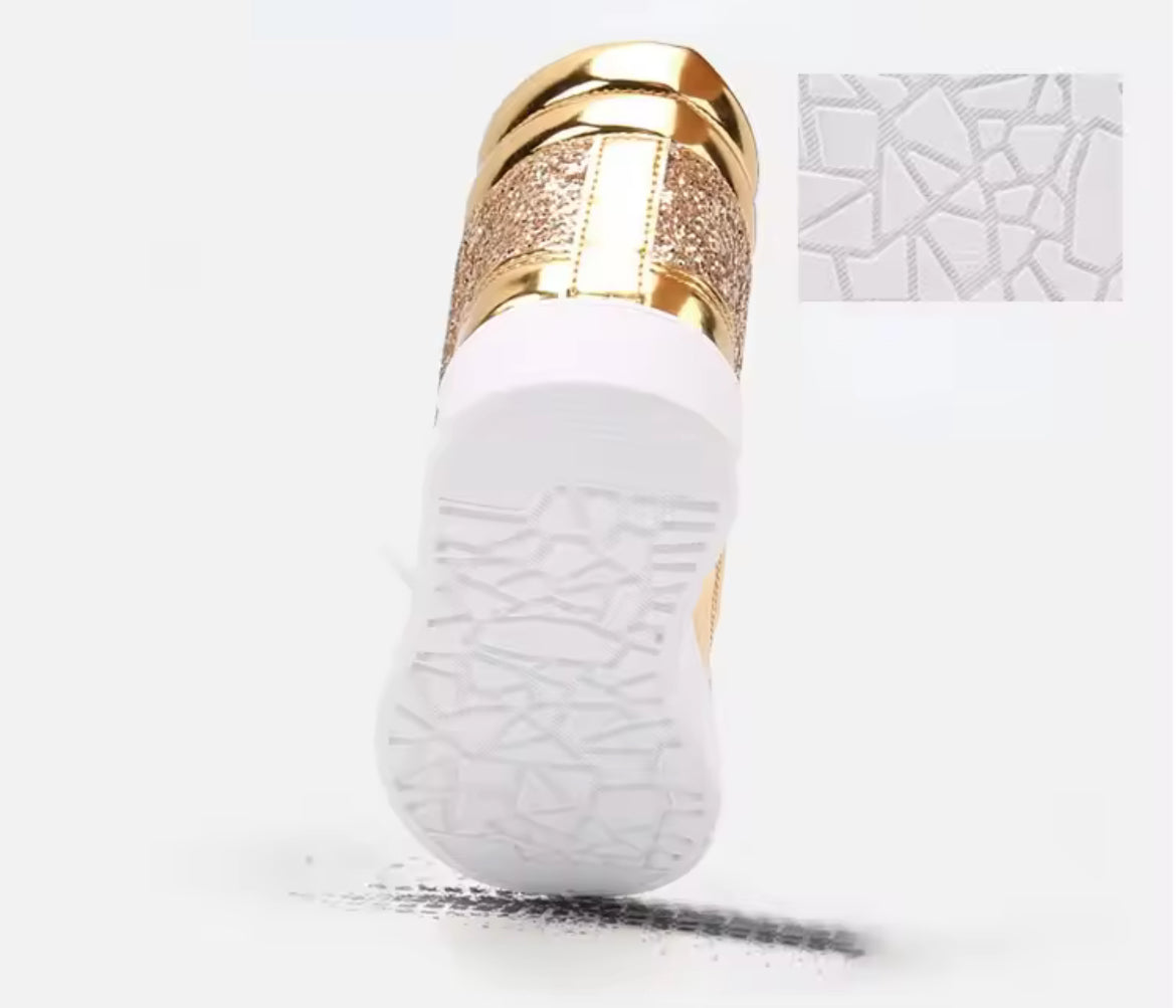 Men’s High Top Fashion Luxury Glitter Sneakers 