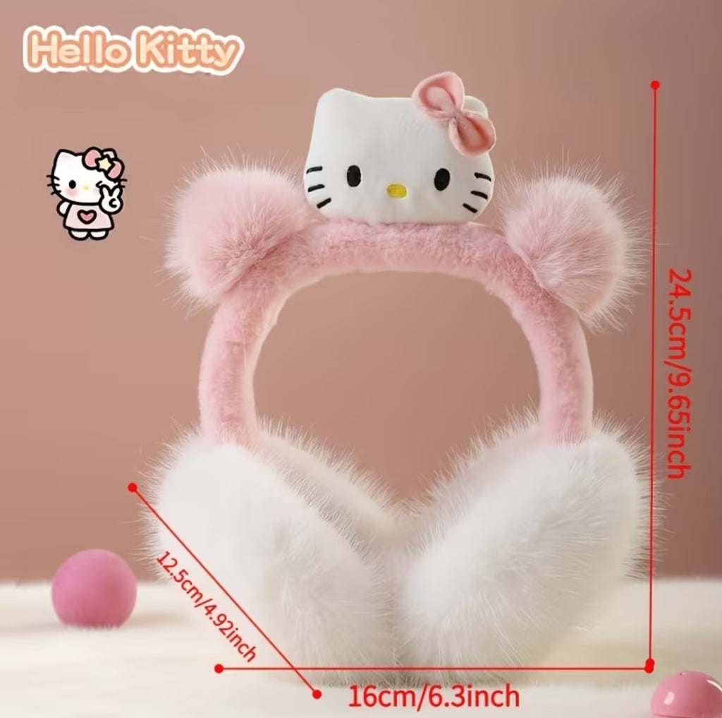 Sanrio Hello Kitty & Friends Foldable Plush Ear Muffs | Lightweight 
