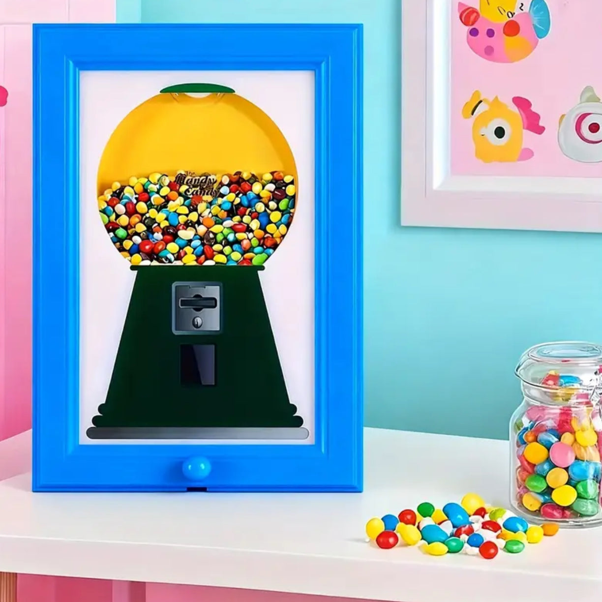 “Bubblegum” Wall Hanging Candy Dispenser Photo Frame