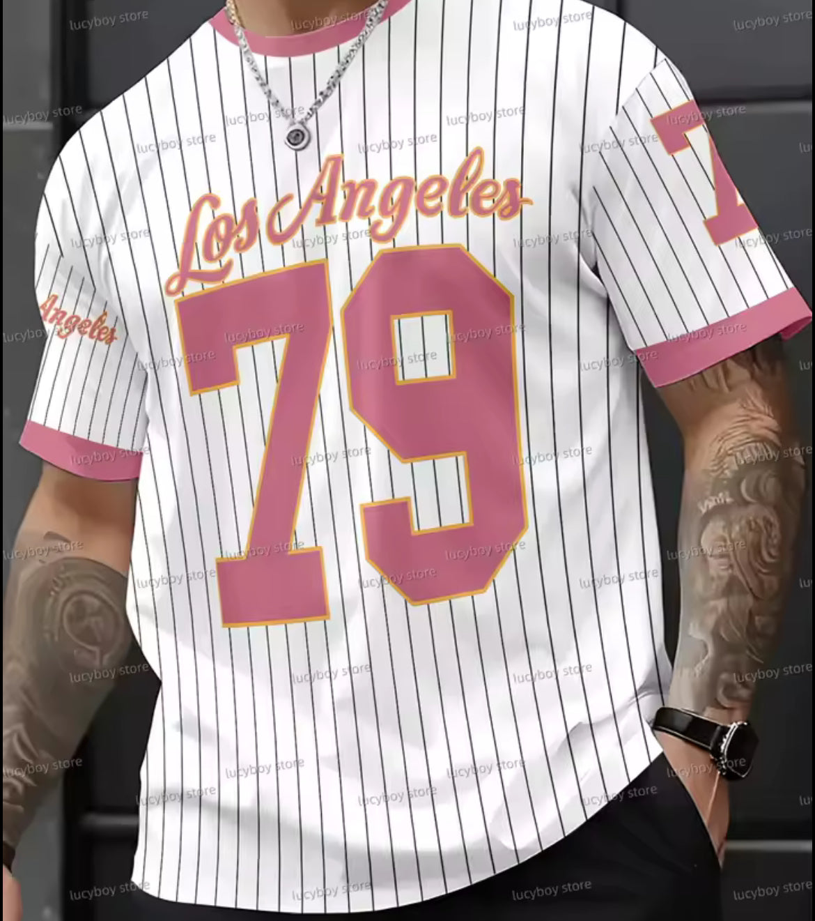 “79 LOS ANGELES”  Men’s Short Sleeve O- Neck Basketball Jersey T-shirt