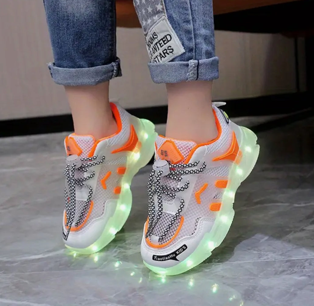 Glow Shoes Rechargeable Colorful LED Shoes for Boys and Girls