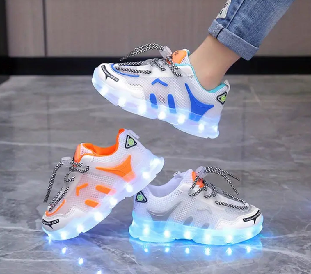 Glow Shoes Rechargeable Colorful LED Shoes for Boys and Girls
