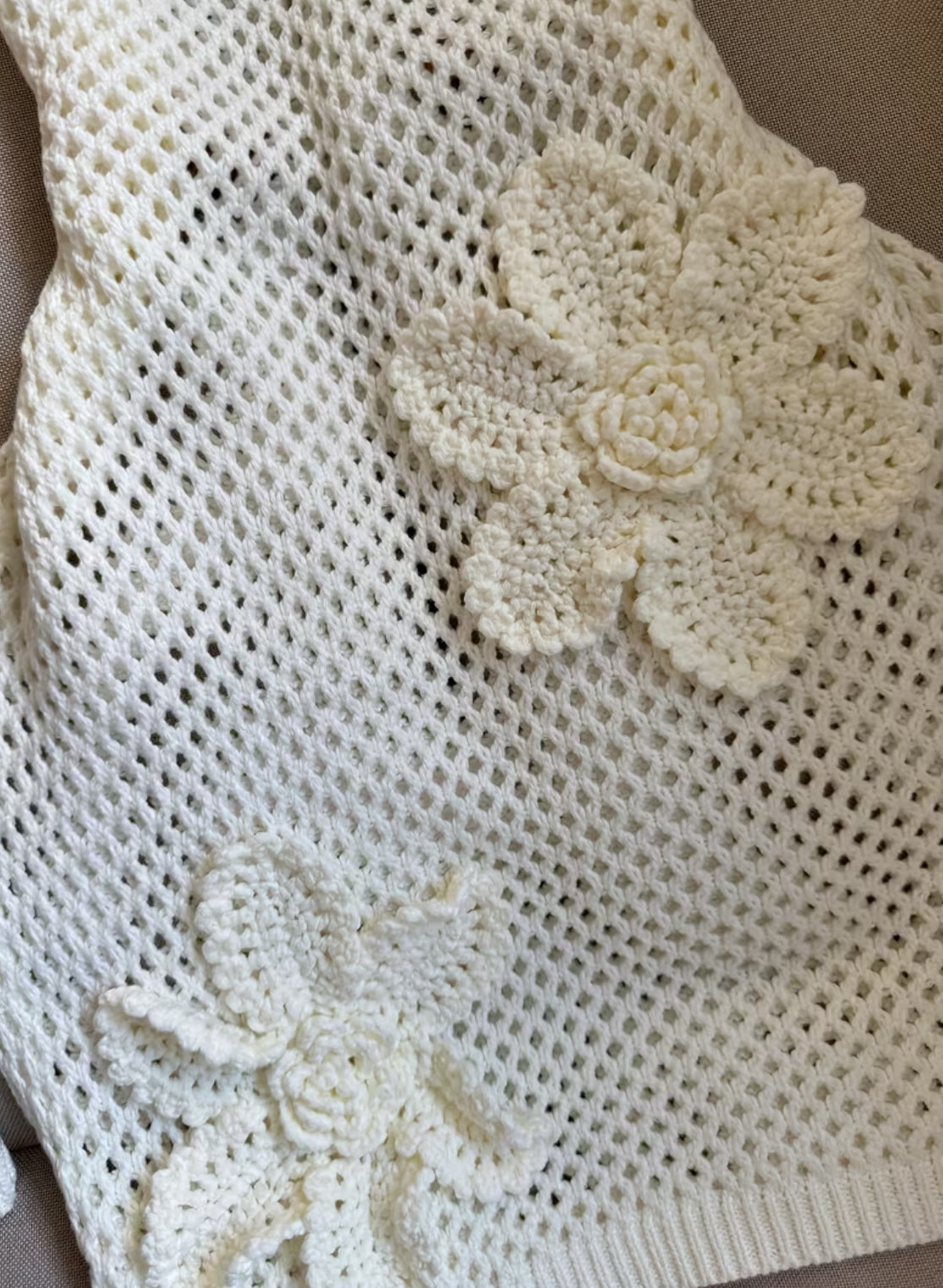 “Gardenia” Crochet Hollow-Out Off-Shoulder French-Style Elegant Slim-Fitting Short Dress