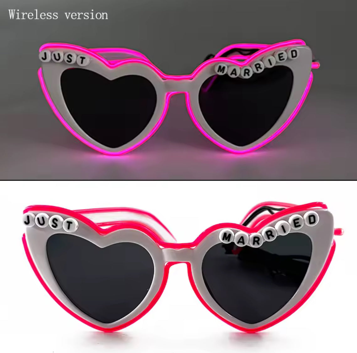 “Just Married” Glow Up LED Sunglasses