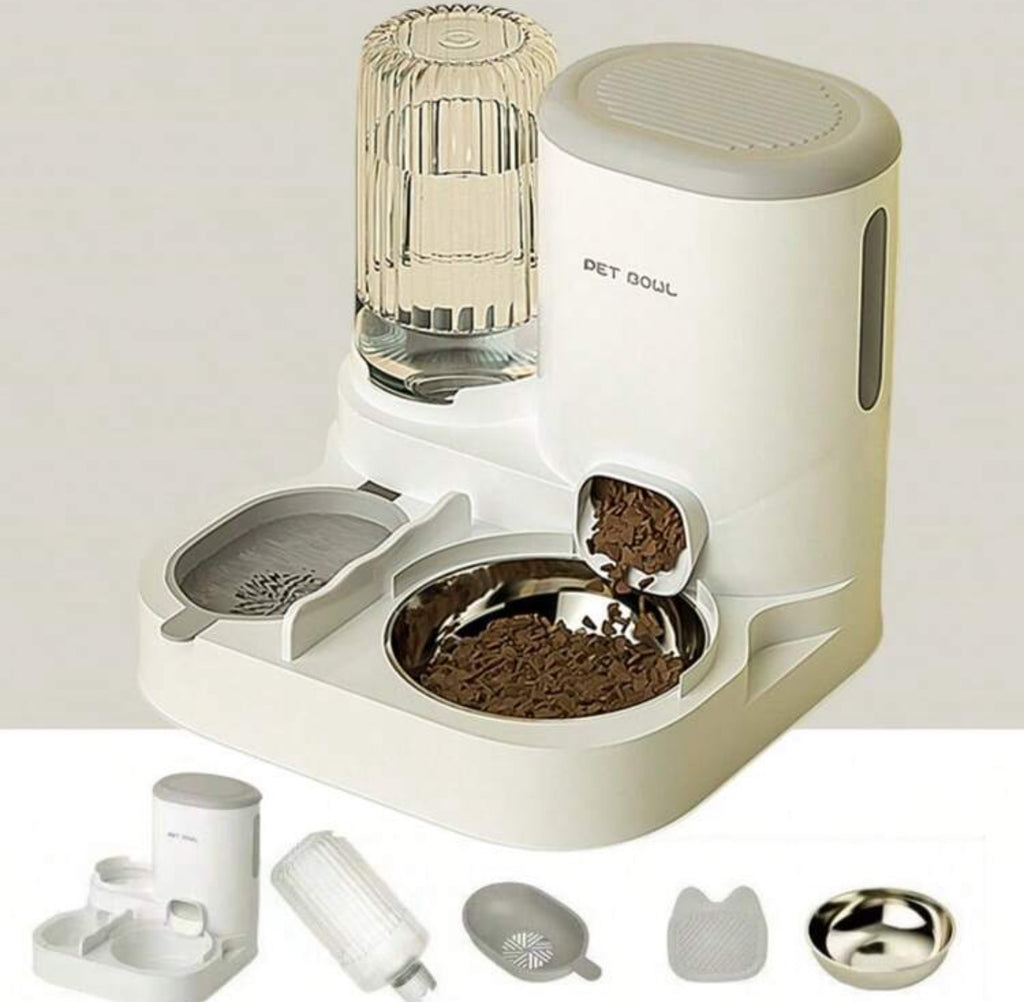 Automatic Food Feeder for Cats, Dogs, Pets + Automatic Water Dispensers