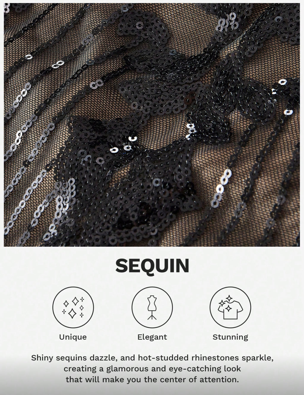 Women's Sequin Deep V-Neck Wide Leg Jumpsuit