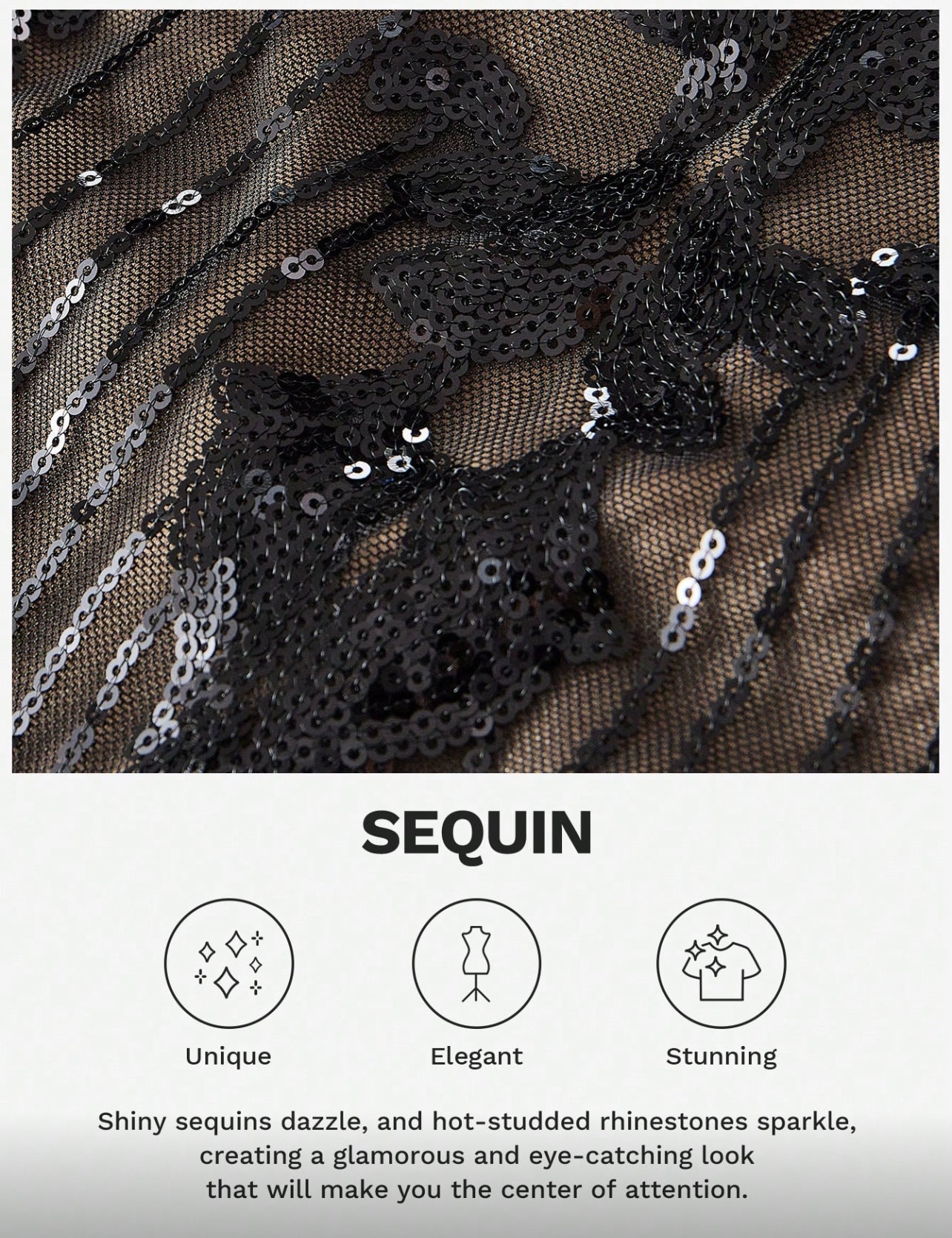 Women's Sequin Deep V-Neck Wide Leg Jumpsuit