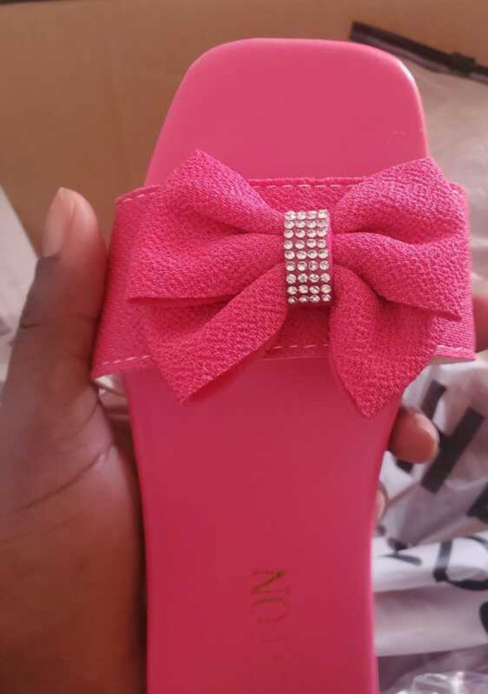 Girls “Bows & Rhinestones” Non-Slip Sandals