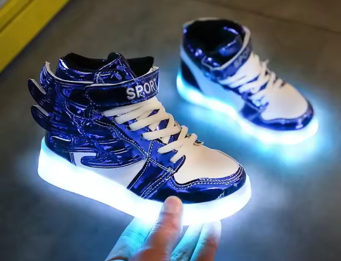 “Luminous Wings” Kids USB Charge LED Illuminated Lights Shoe