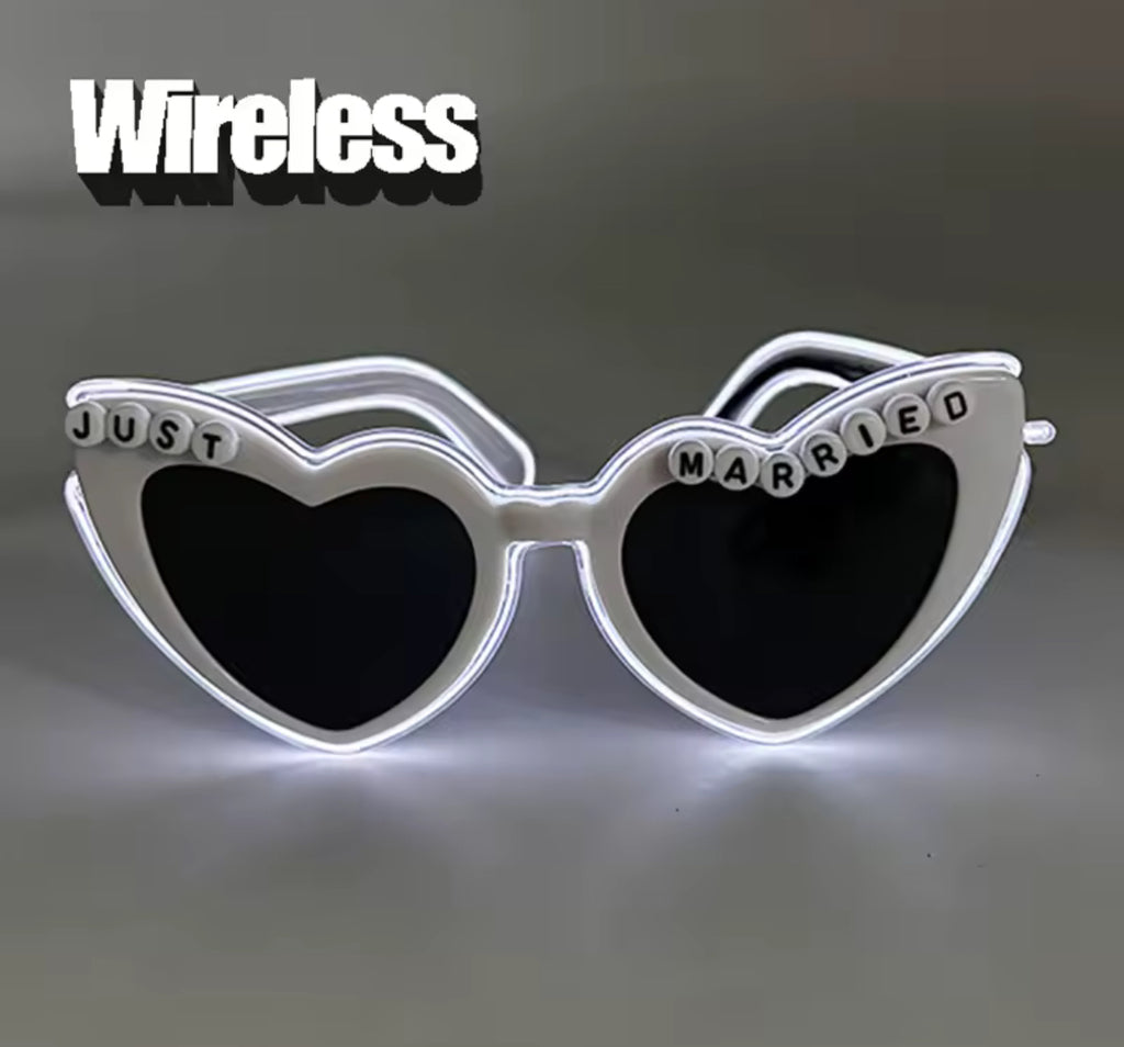 “Just Married” Glow Up LED Sunglasses