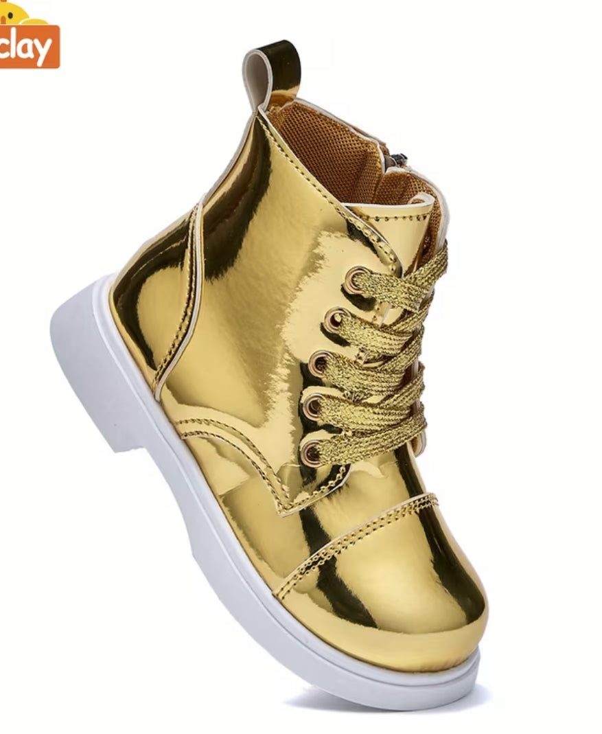 “Gold Kids” Retro High Top-Shock-Absorbing Boots + Zipper Closure & Fabric Lined Interior