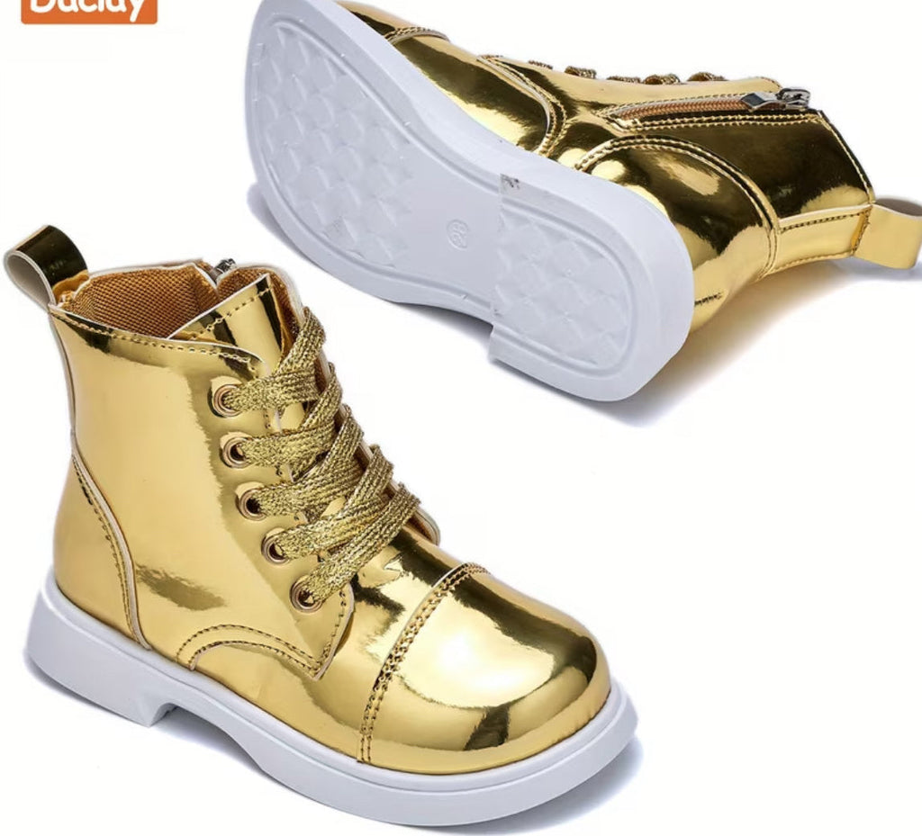 “Gold Kids” Retro High Top-Shock-Absorbing Boots + Zipper Closure & Fabric Lined Interior