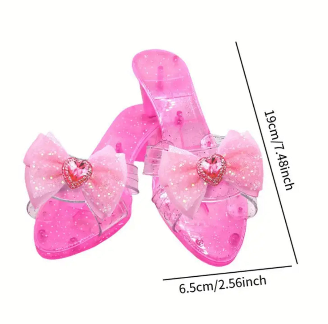 Girls Playful Glitter Heel Slippers |  Indoor and Outdoor 