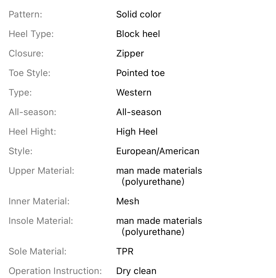 “Crystals” Pointed Toe, Mid-Calf Block/Stacked Heel Boots