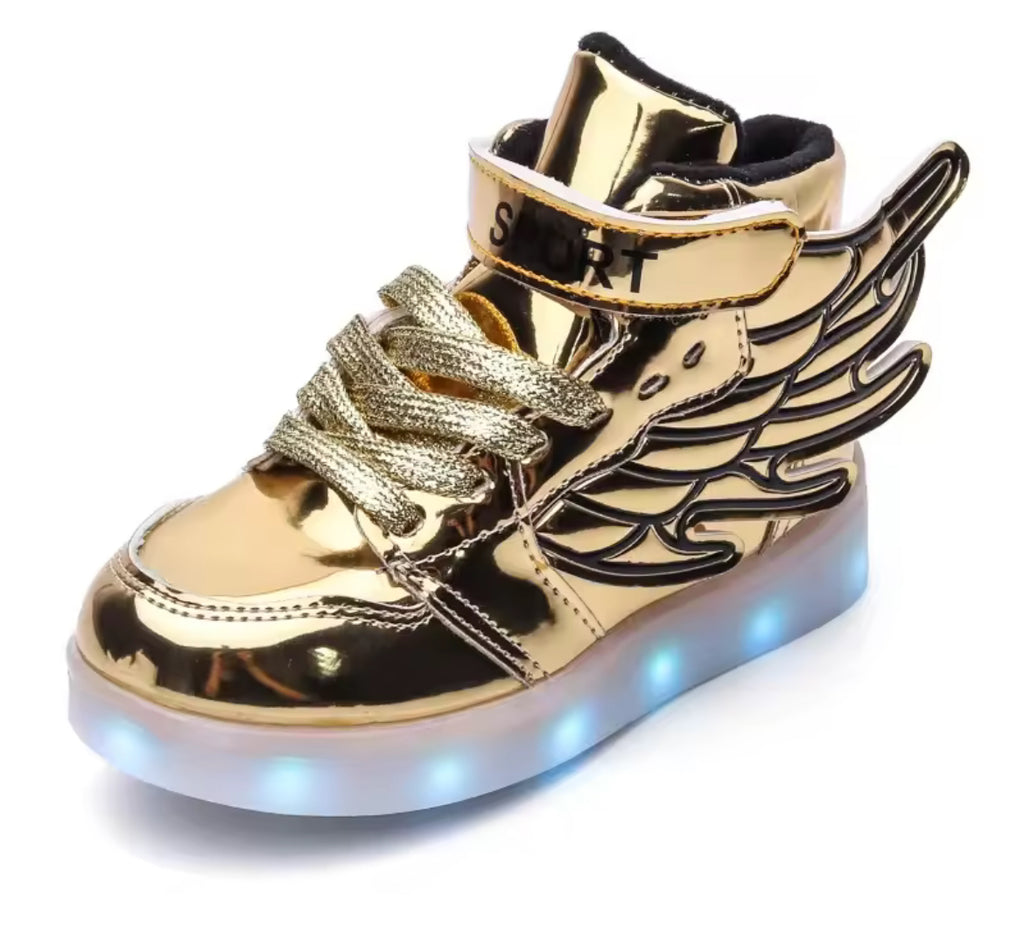 “Luminous Wings” Kids USB Charge LED Illuminated Lights Shoe