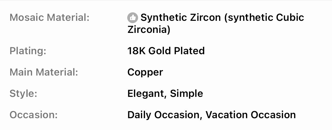 Minimalist Design Cubic Zirconia Accents Luxury Thin Ring - 18K Golden Plated