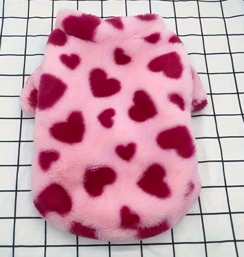 1pc Warm Pet Coat - Thick Polyester With Zipper for Small & Medium Breeds