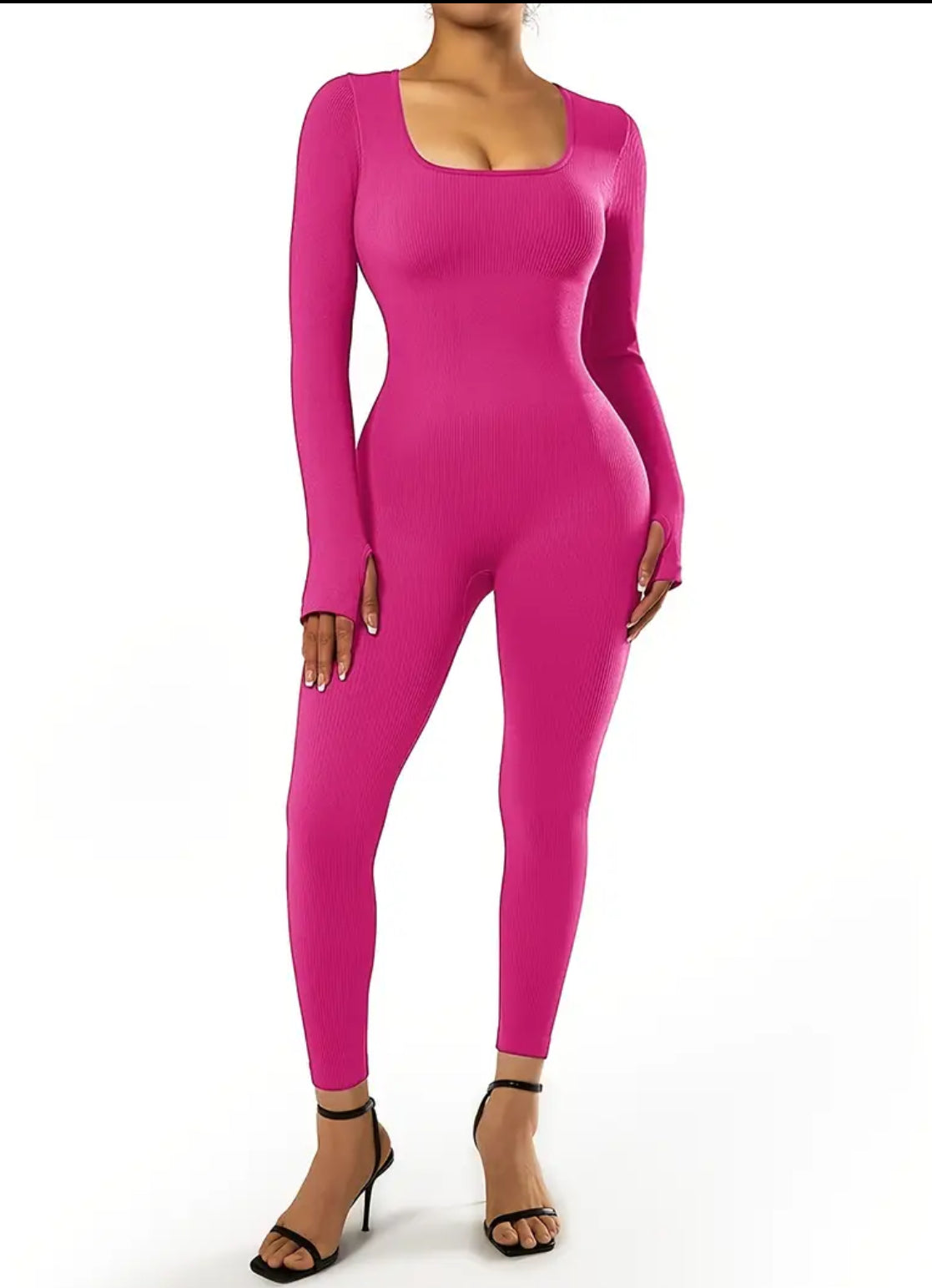 "Tessa ”  Long Sleeve Athletic Seamless Workout Bodysuit