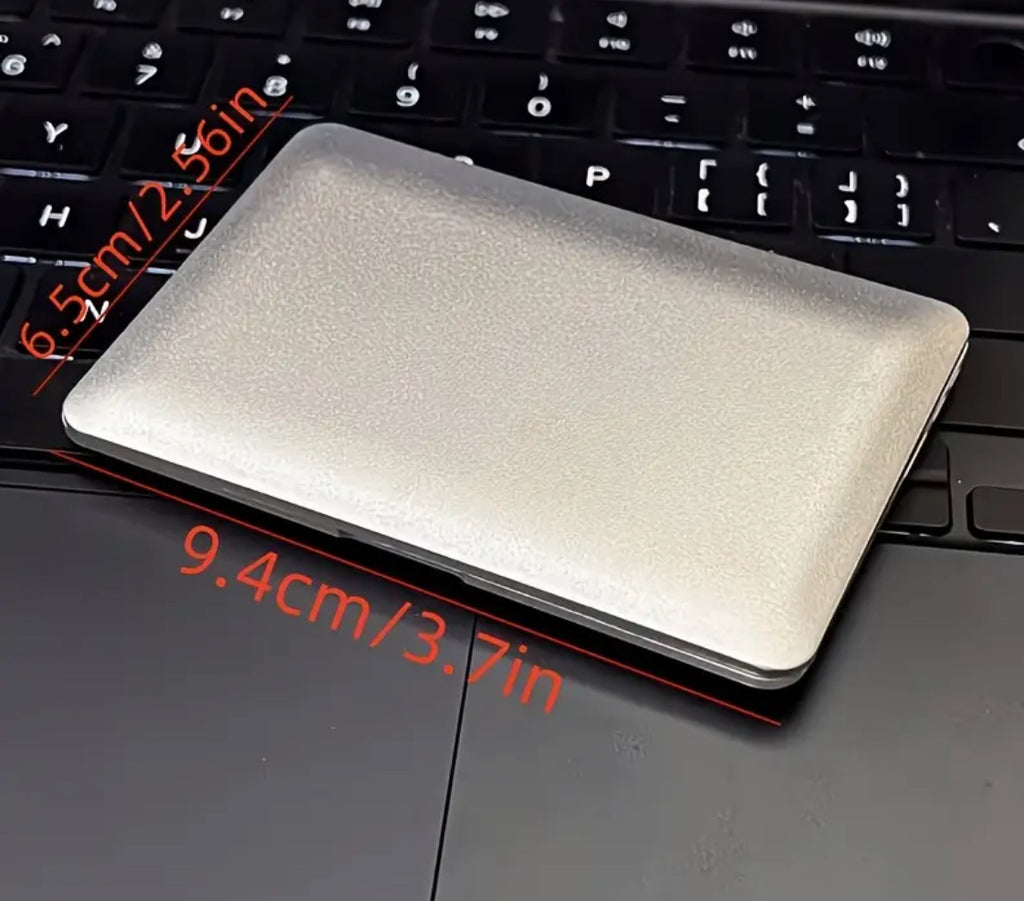 1pc Mini Portable Folding Laptop-Shaped Glass Surface Mirror with Built-in Stand-like Design