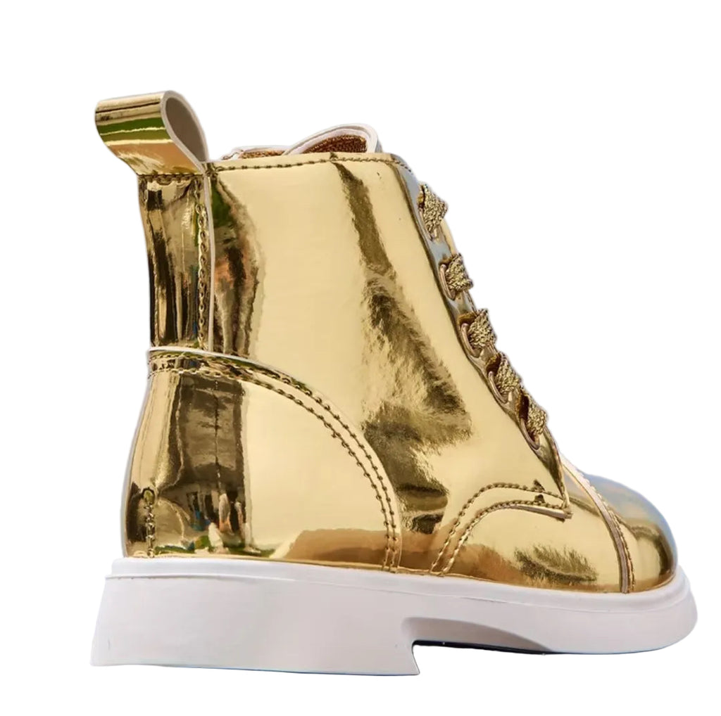 “Gold Kids” Retro High Top-Shock-Absorbing Boots + Zipper Closure & Fabric Lined Interior