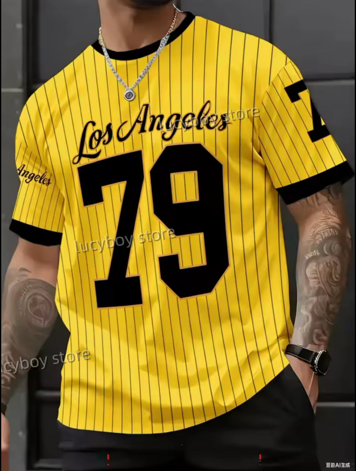 “79 LOS ANGELES”  Men’s Short Sleeve O- Neck Basketball Jersey T-shirt