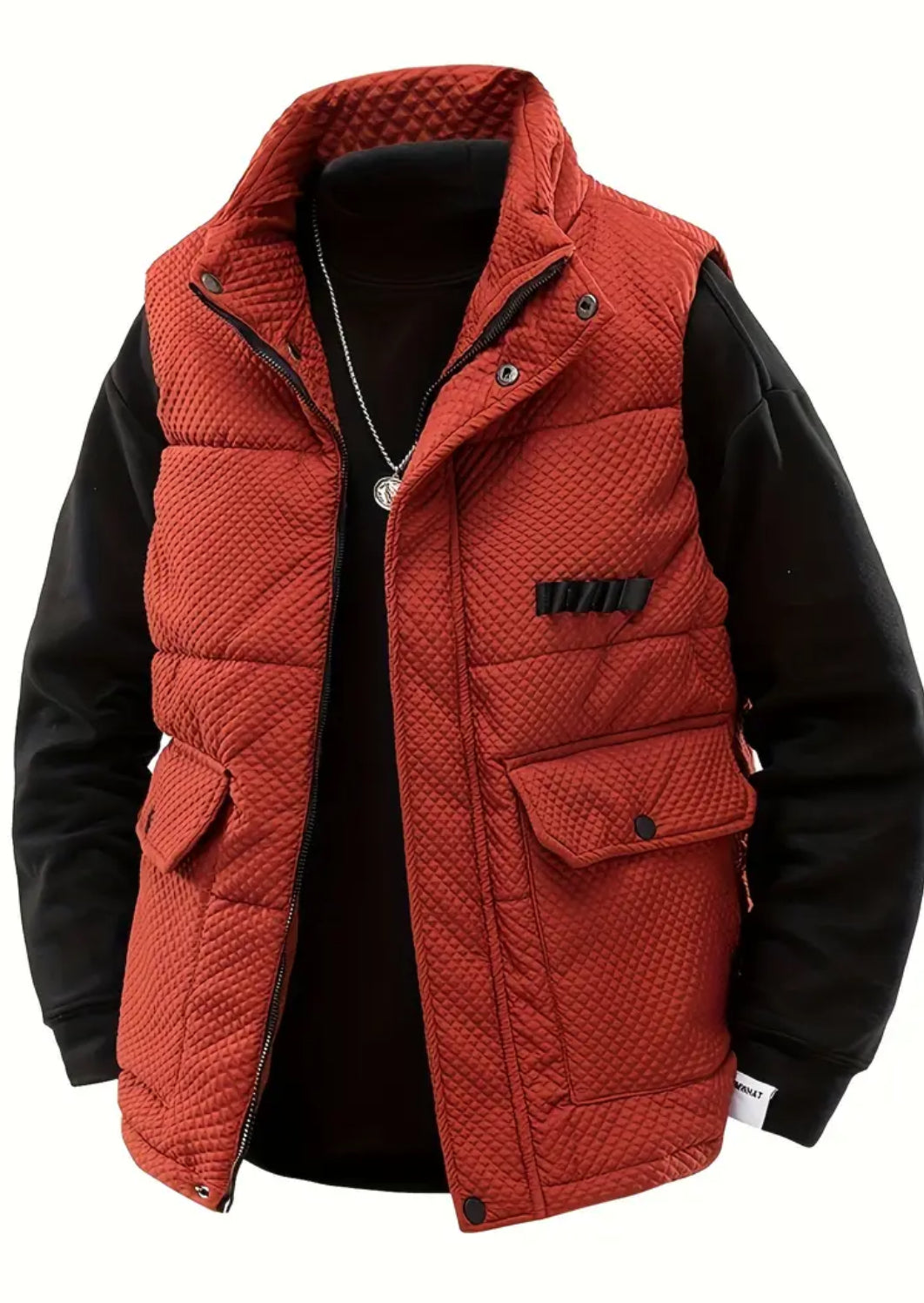 “Gio” Mens Big & Tall Winter Oversized Sleeveless Vest