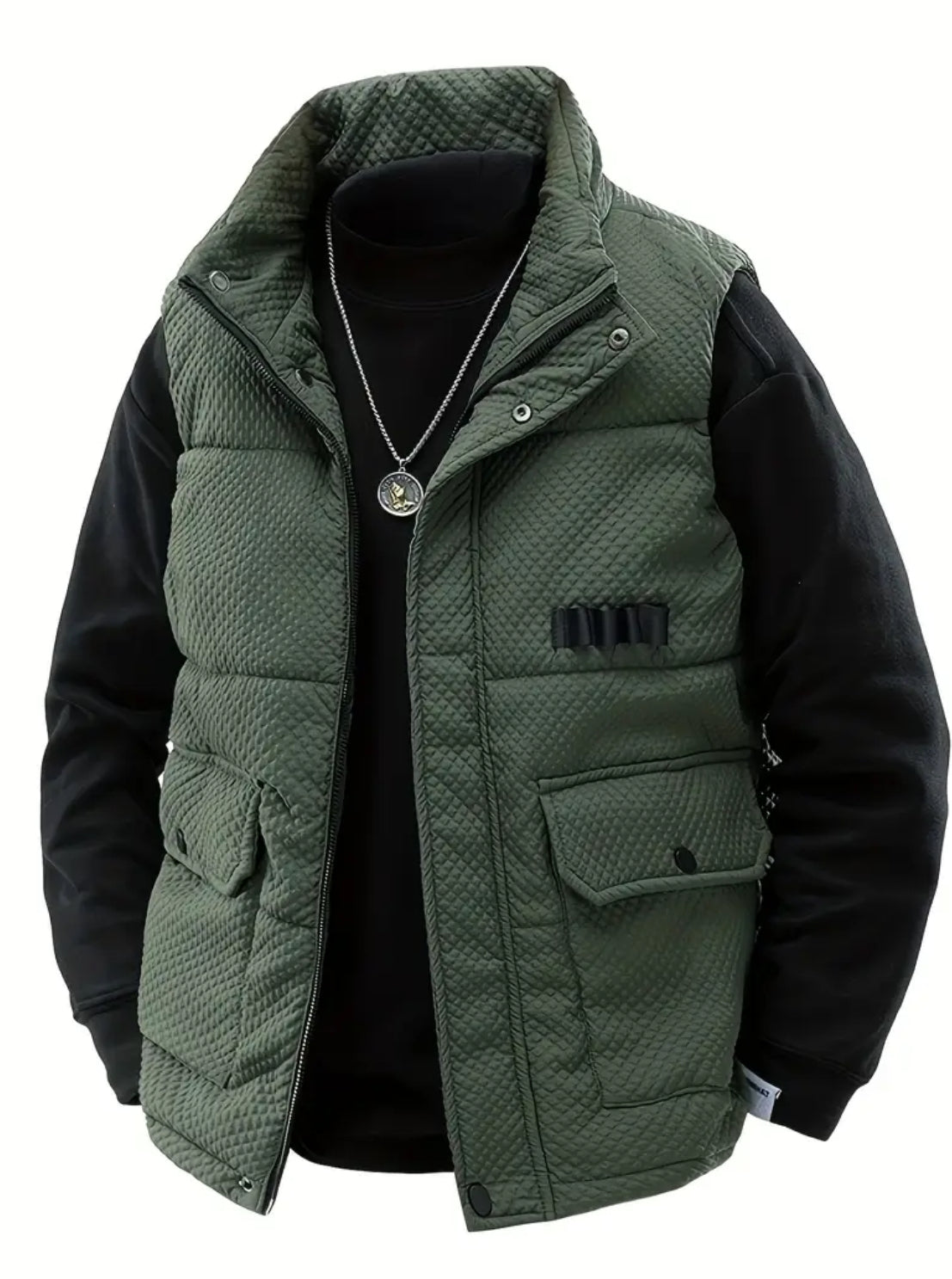 “Gio” Mens Big & Tall Winter Oversized Sleeveless Vest