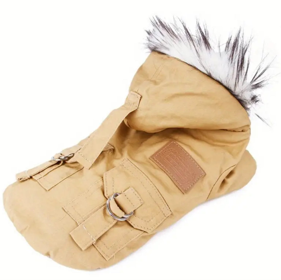 “Posh Pets” Winter Warm Dog Hooded Coat & Jumpsuit Suit - Thickened Pet Jacket