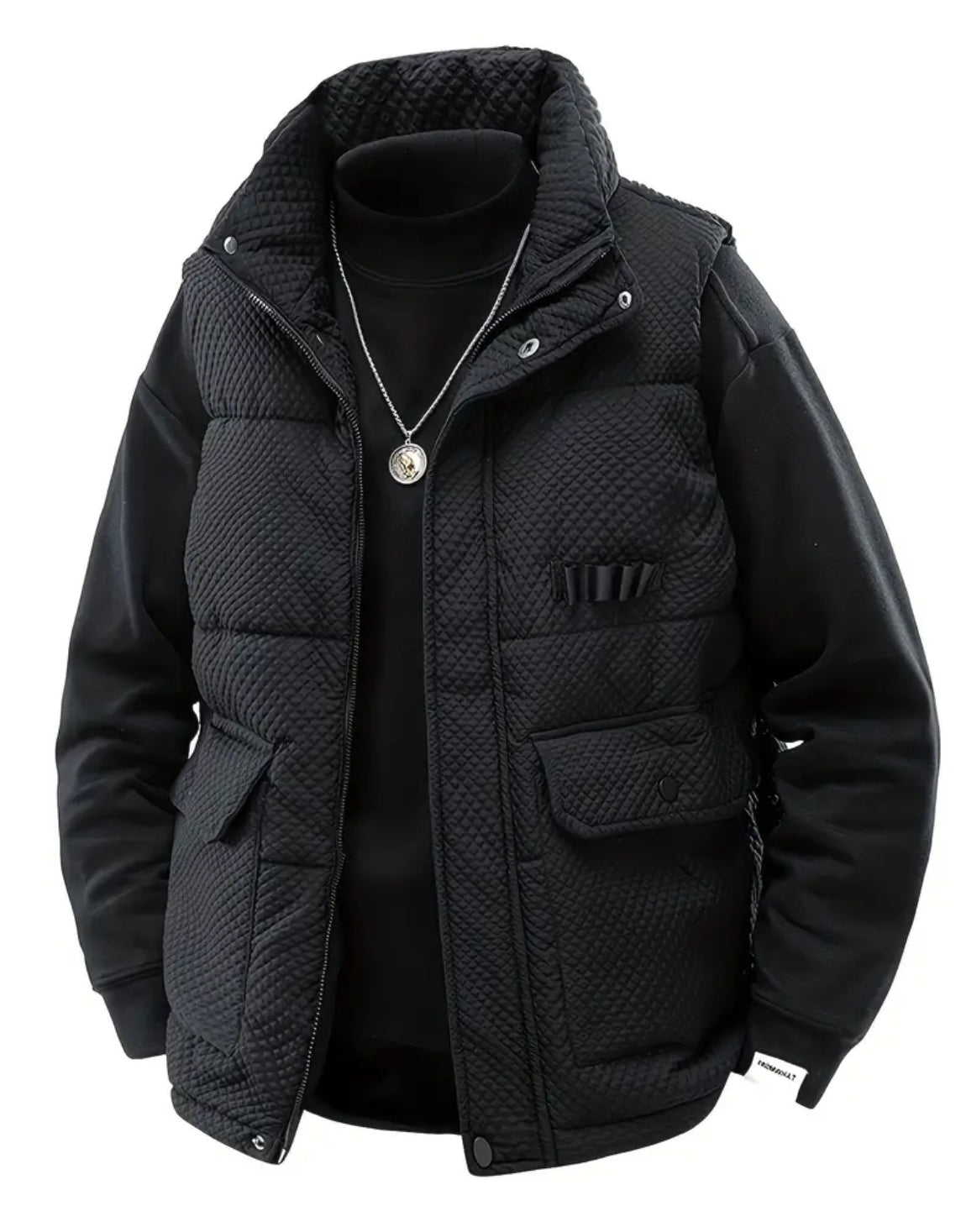 “Gio” Mens Big & Tall Winter Oversized Sleeveless Vest