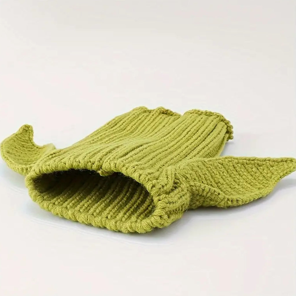 Posh Pets 🐾 “Baby Yoda” 1pc Knitted Ear Muffs Hat-Scarf