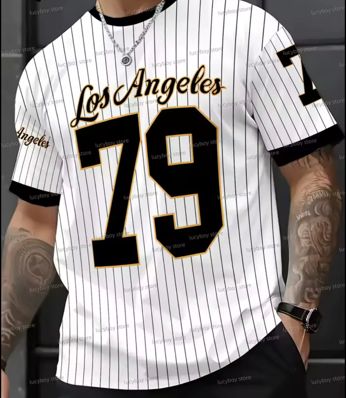 “79 LOS ANGELES”  Men’s Short Sleeve O- Neck Basketball Jersey T-shirt
