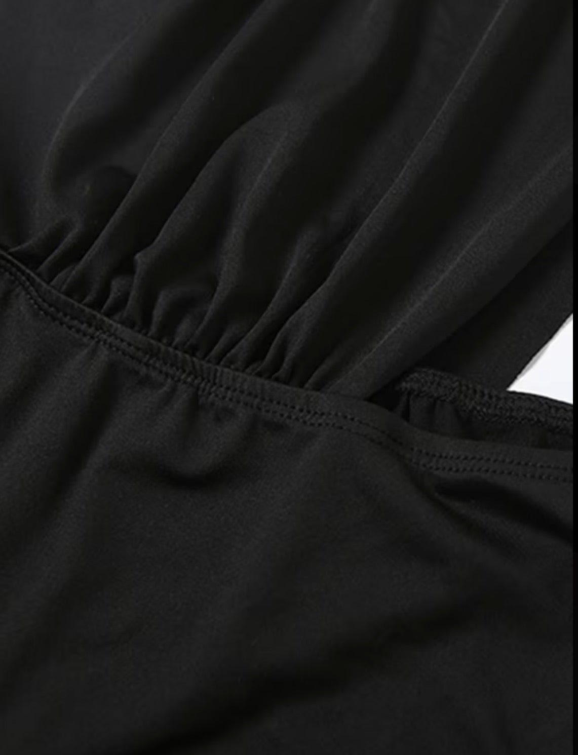 One-Piece, Body-Shaping Romper Playsuit, Black Shorts with Side Cut-Outs