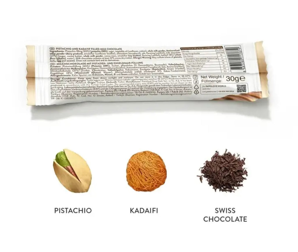 Dubai Chocolate Bar | Premium Luxury Chocolate Filled with Knafeh