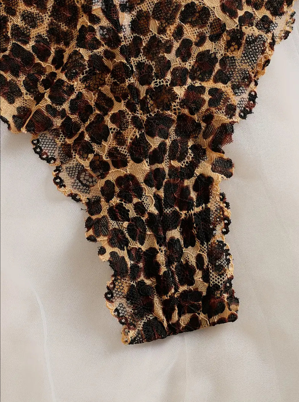 Leopard Print Lingerie Set Sexy French Style with Steel Underwire