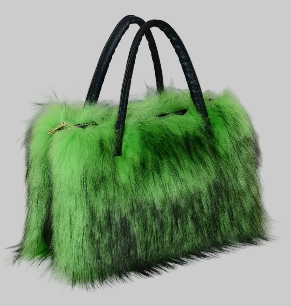 Faux Mink Plush Fur Shoulder-Crossbody Handbags